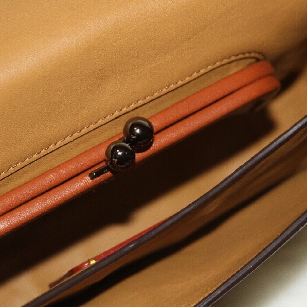 RARE! COACH 1941 Ostrich Dinky 24 Crossbody Bag Leather Purse Handbag - Picture 11 of 12